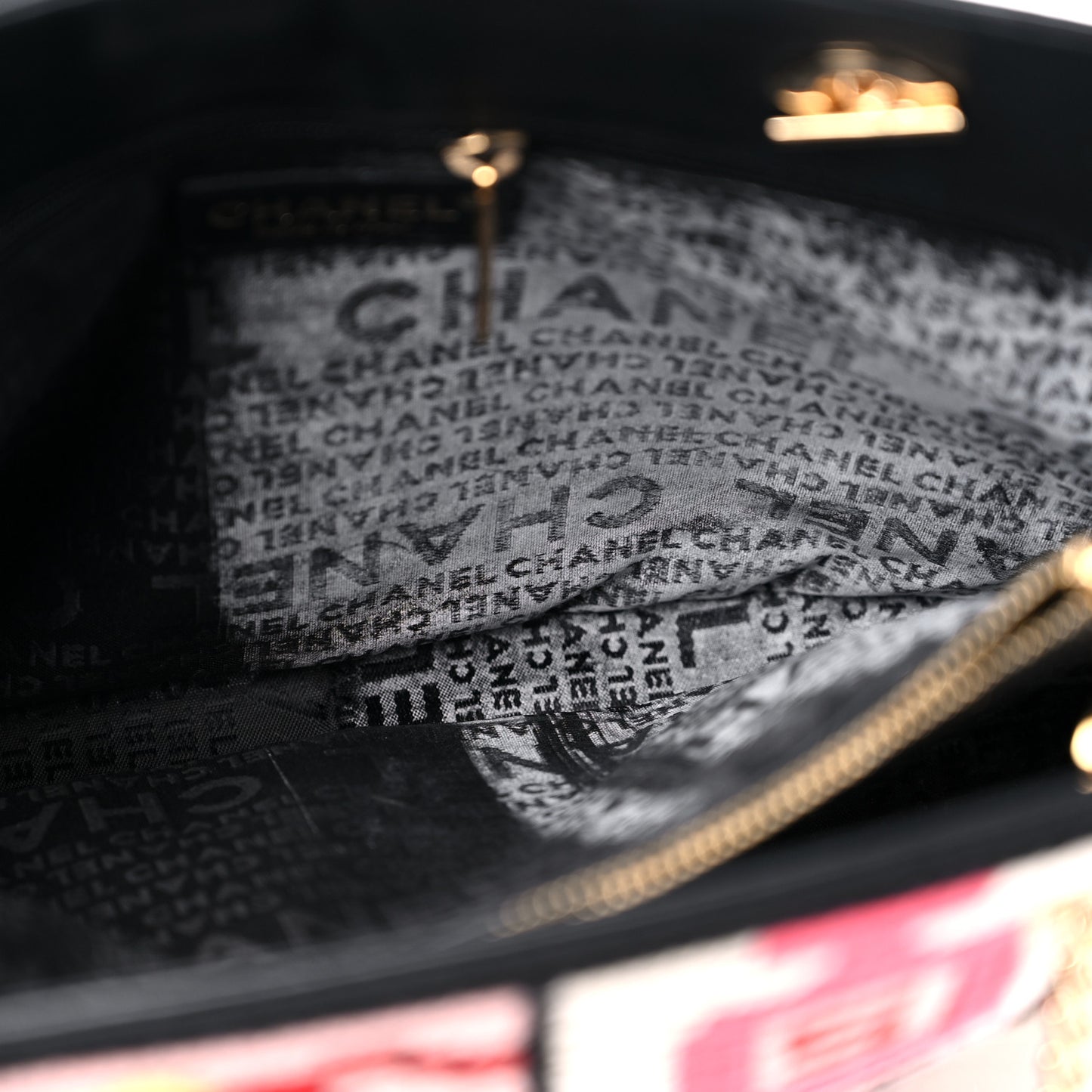Needlepoint Precious Symbols Shoulder Bag Black