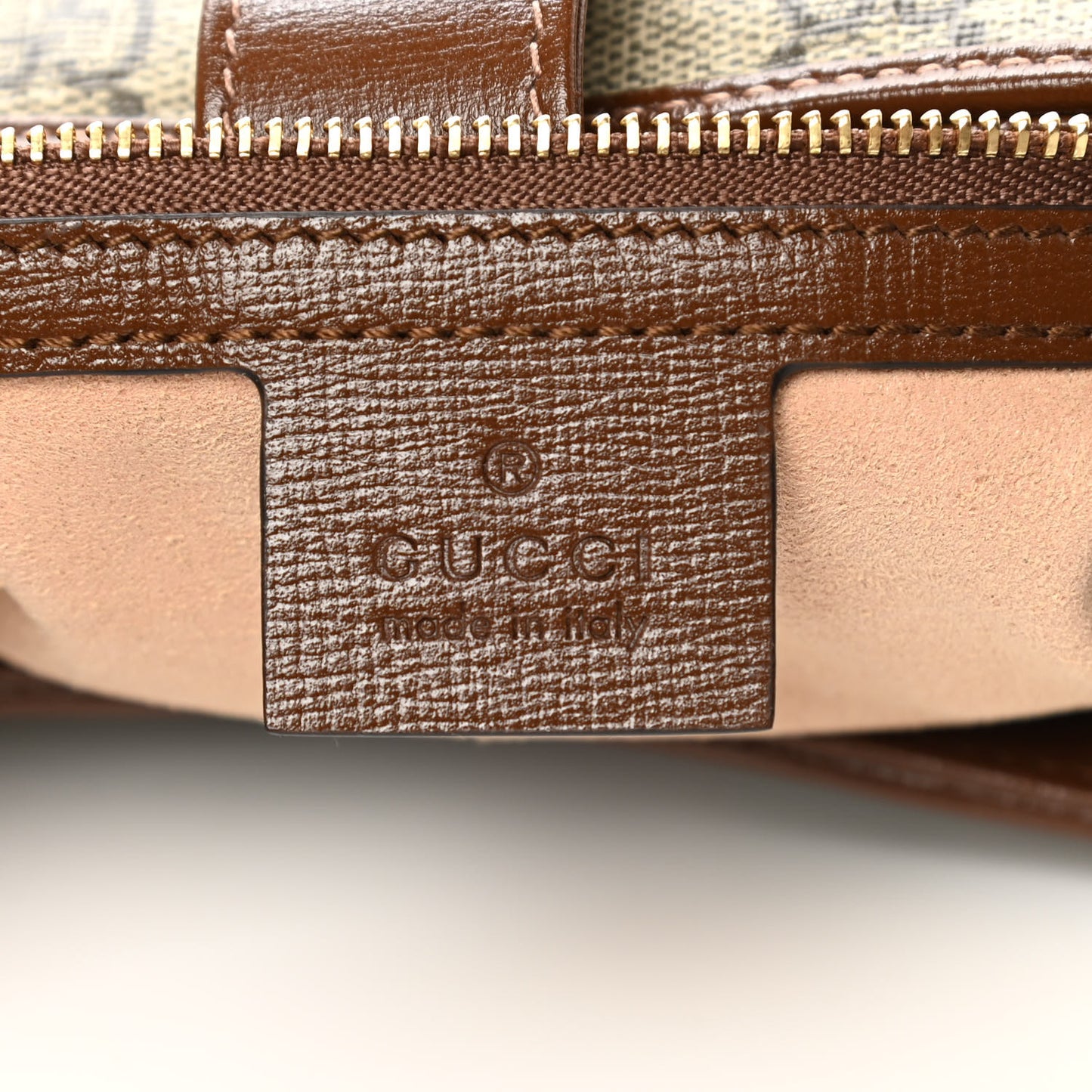 GG Supreme Monogram Azalea Calfskin Web Medium Jackie 1961 Hobo Beige Ebony Brown Sugar