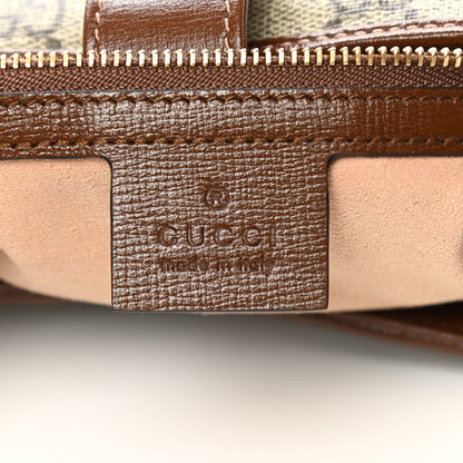 Gucci GG Supreme Monogram Azalea Calfskin Web Medium Jackie 1961 Hobo Beige Ebony Brown Sugar 6 of 10