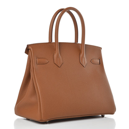 Hermes Togo Swift Officier Birkin 30 Gold Ambre 3 of 33