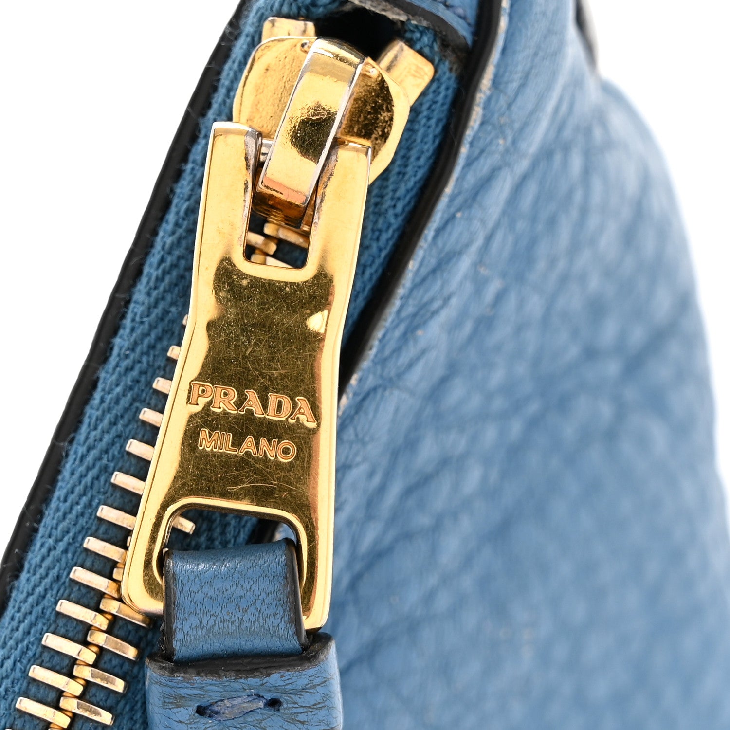 Prada Vitello Phenix Zip Crossbody Bag Mare 1832701 – FASHIONPHILE