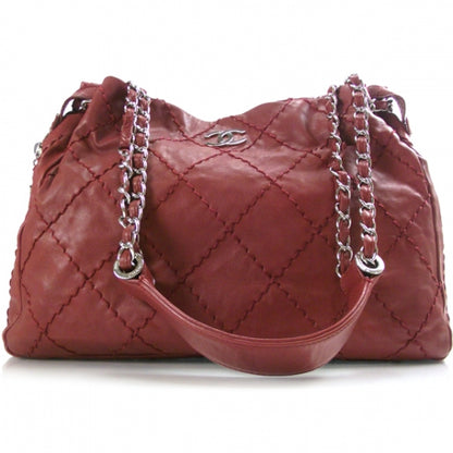 Chanel Lambskin Expandable Tote Red 1 of 13