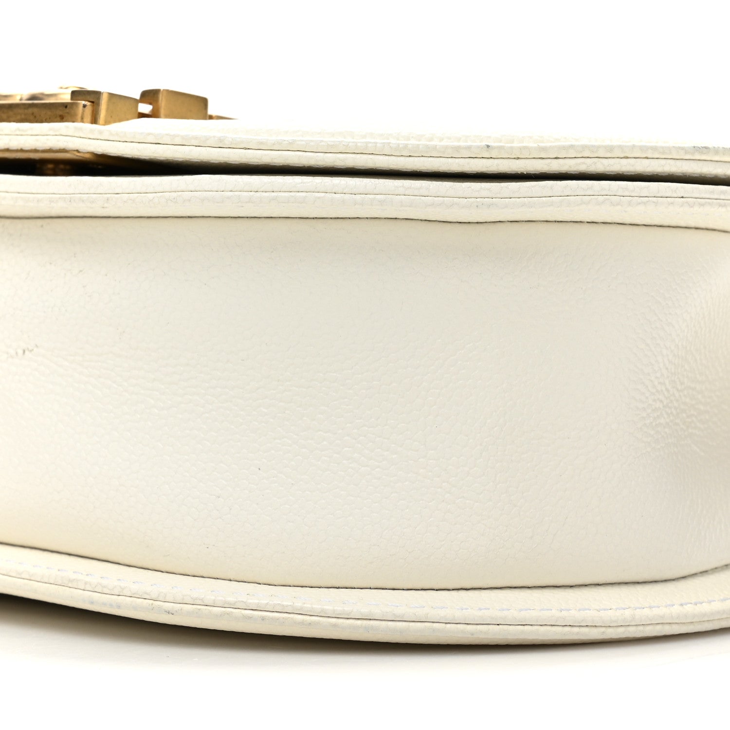 Chanel Caviar Quilted Small Boy Messenger Bag White 9 of 14