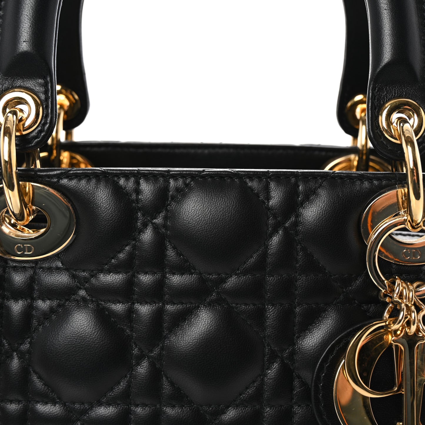 Lambskin Cannage Medium Lady Dior Black