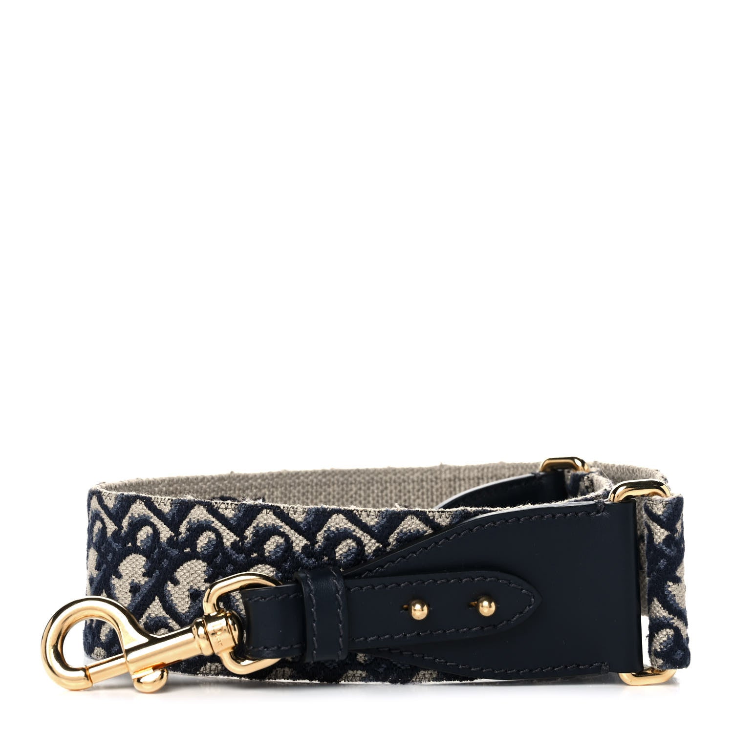 Christian Dior Oblique Adjustable Shoulder Strap Blue 1 of 6