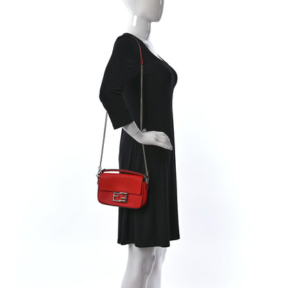Fendi Cuoio Romano Mini Baguette Papavero 2 of 10