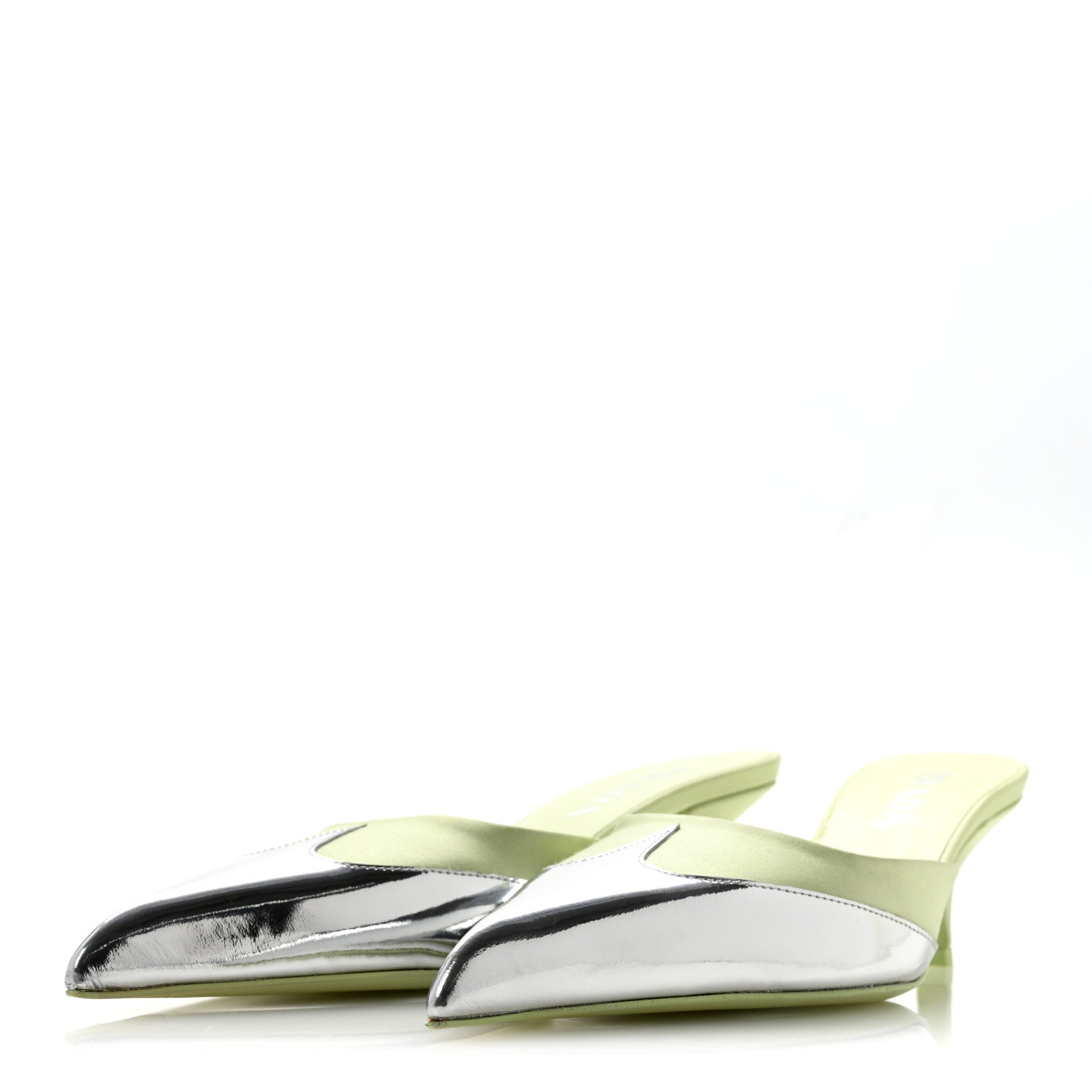 Prada Satin Metallic Pumps 38 Rugiada 4 of 8