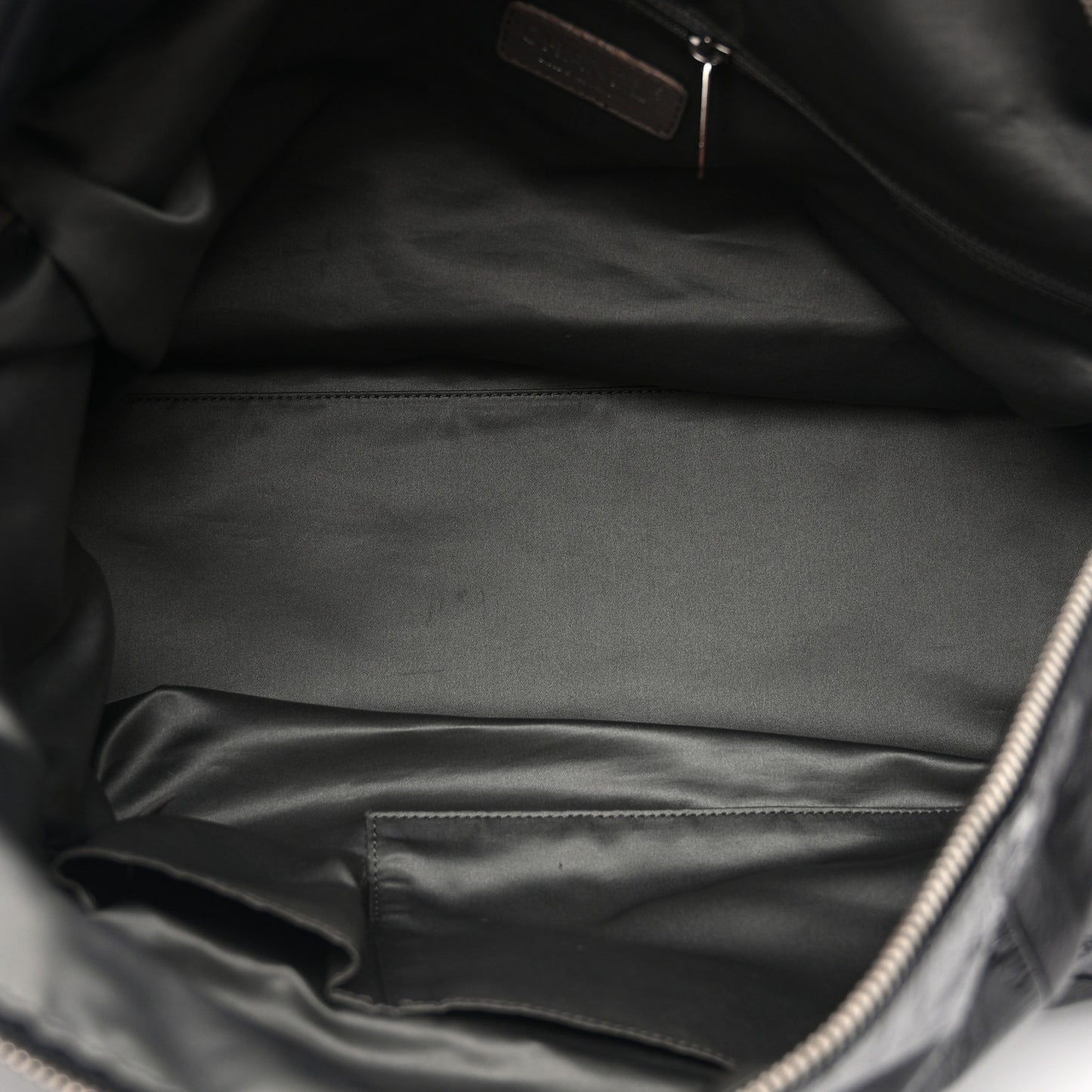 Lambskin Patent Calfskin Brooklyn Patchwork Hobo Black