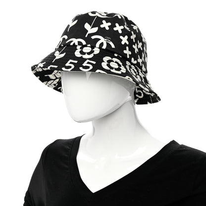 Chanel Cotton Bucket Hat M Black White 2 of 8