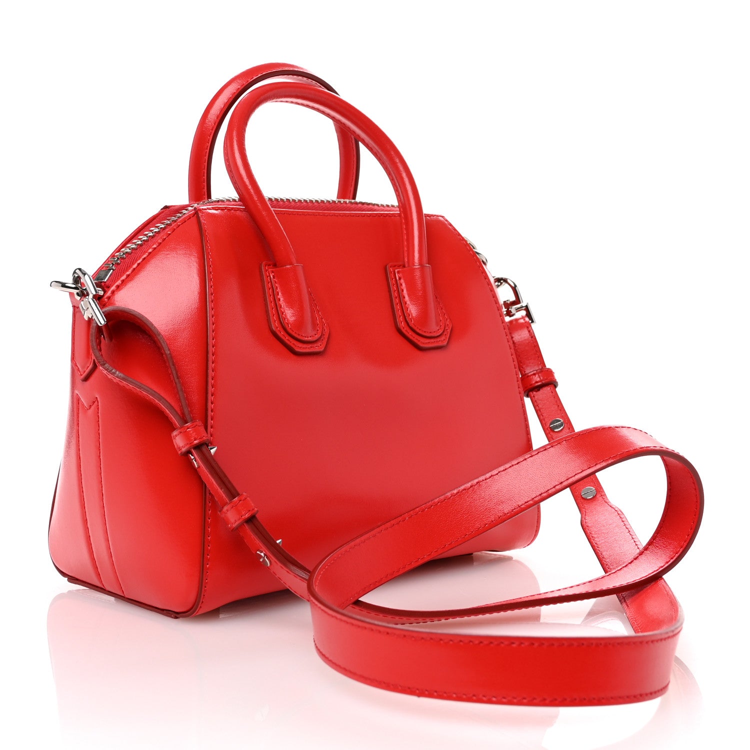 Givenchy Shiny Lord Calfskin Mini Antigona Red 3 of 10