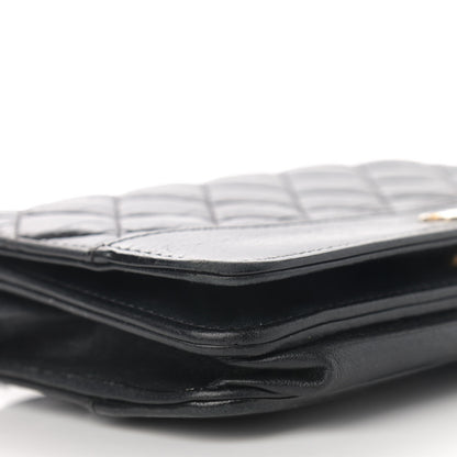 Chanel Aged Calfskin Quilted Gabrielle Wallet On Chain WOC Black 10 of 16