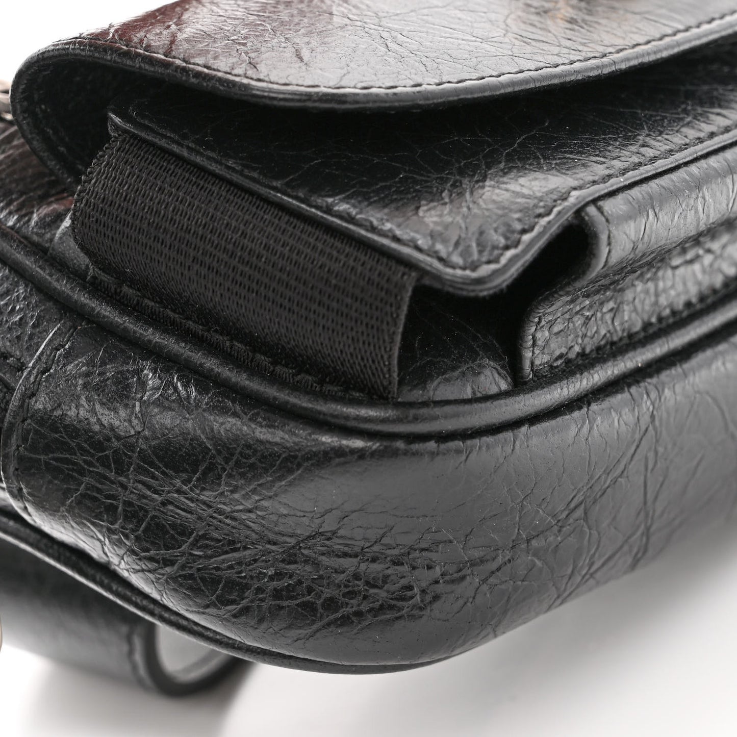 Fluffy Calfskin Mini Morpheus Belt Bag 90 36 Black