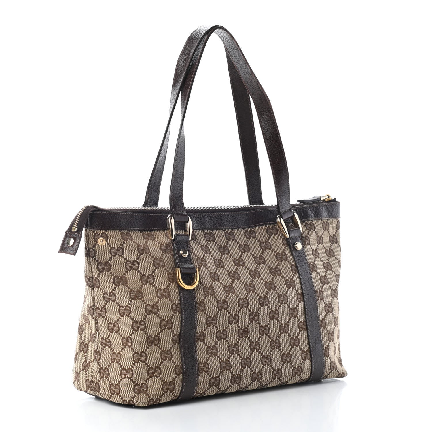 Gucci Monogram Medium Abbey Tote Dark Brown 3 of 10