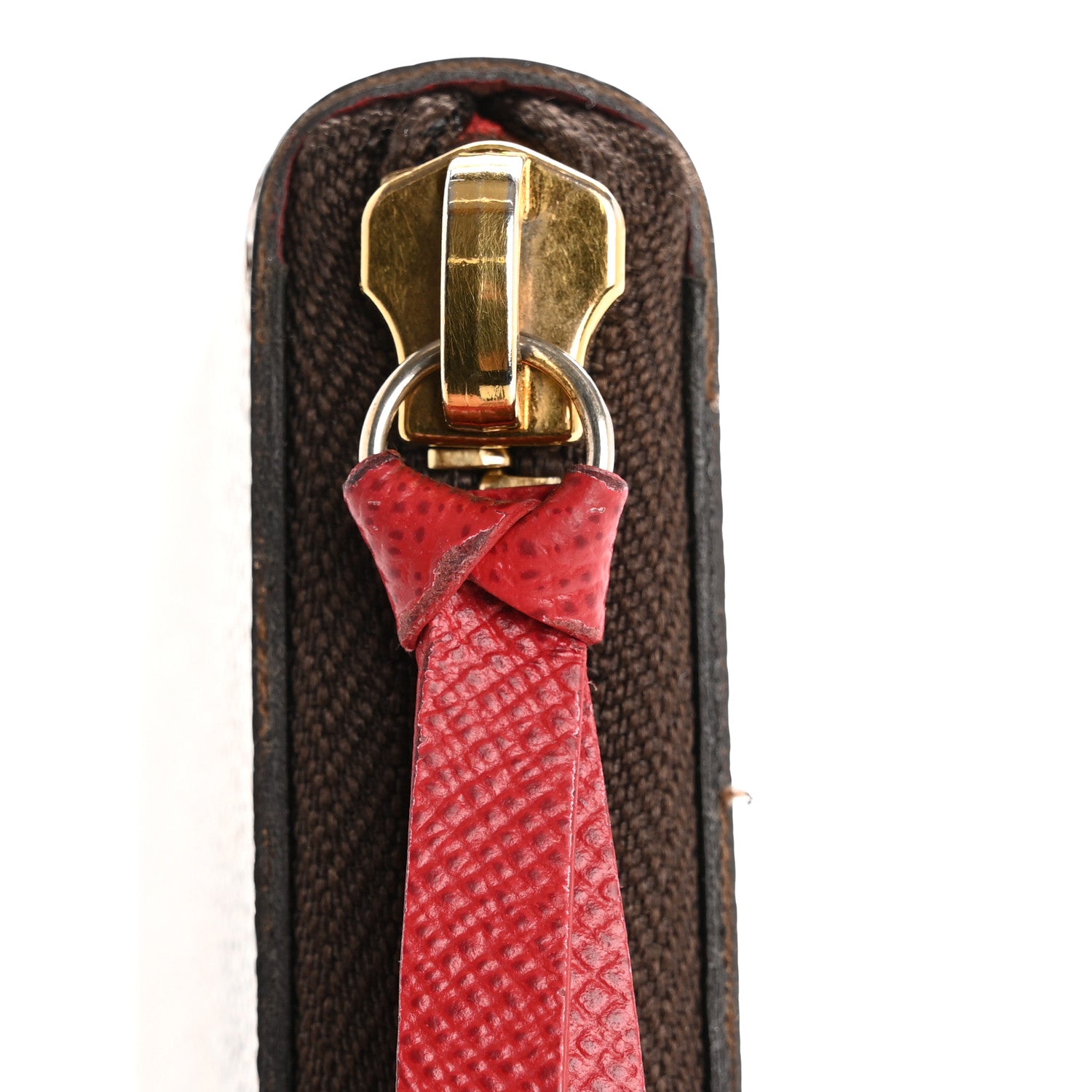Louis Vuitton Damier Ebene Clemence Wallet Cherry 12 of 13