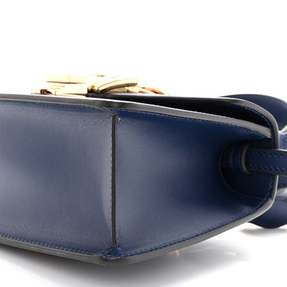 Gucci Vitello Fontanella Web Mini Sylvie Top Handle Bag Blue Agata 10 of 10