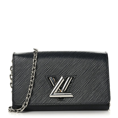 Louis Vuitton Epi Twist Chain Wallet Black 1 of 8