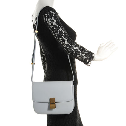 Celine Smooth Calfskin Medium Classic Box Flap Bag in Sky 2 of 7