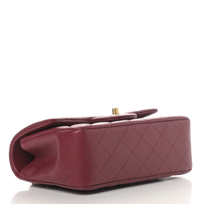 Chanel Lambskin Quilted Mini Top Handle Rectangular Flap Burgundy 4 of 11