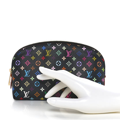 Louis Vuitton Monogram Multicolor Cosmetic Pouch Black Grenade 2 of 9