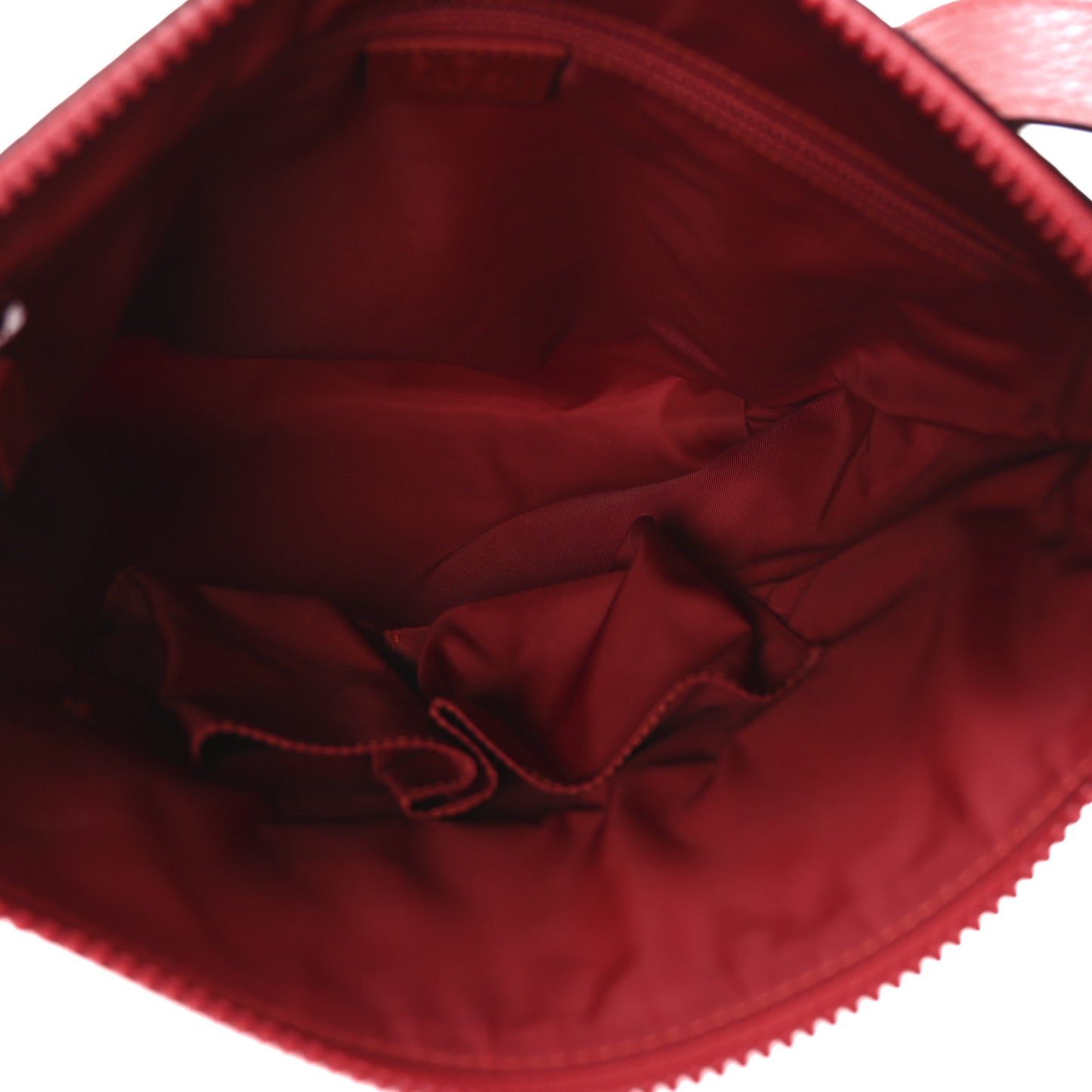 Nylon Monogram Dollar Calfskin Flat Messenger Bag Vibrant Red