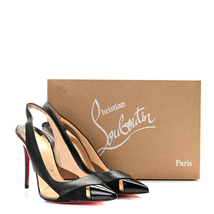 Christian Louboutin Patent Suede Calfskin Air Chance 100 Pumps 36.5 Black 10 of 10
