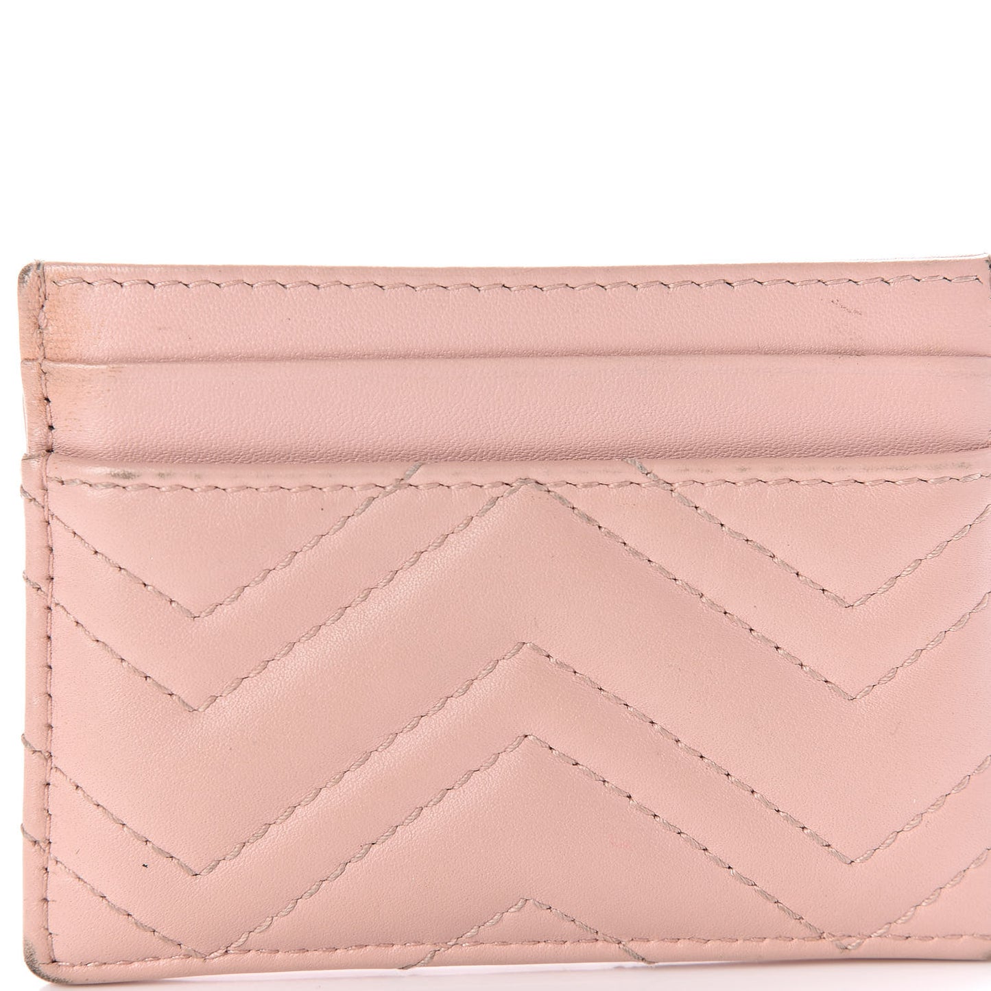 Calfskin Matelasse GG Marmont Card Holder Perfect Pink