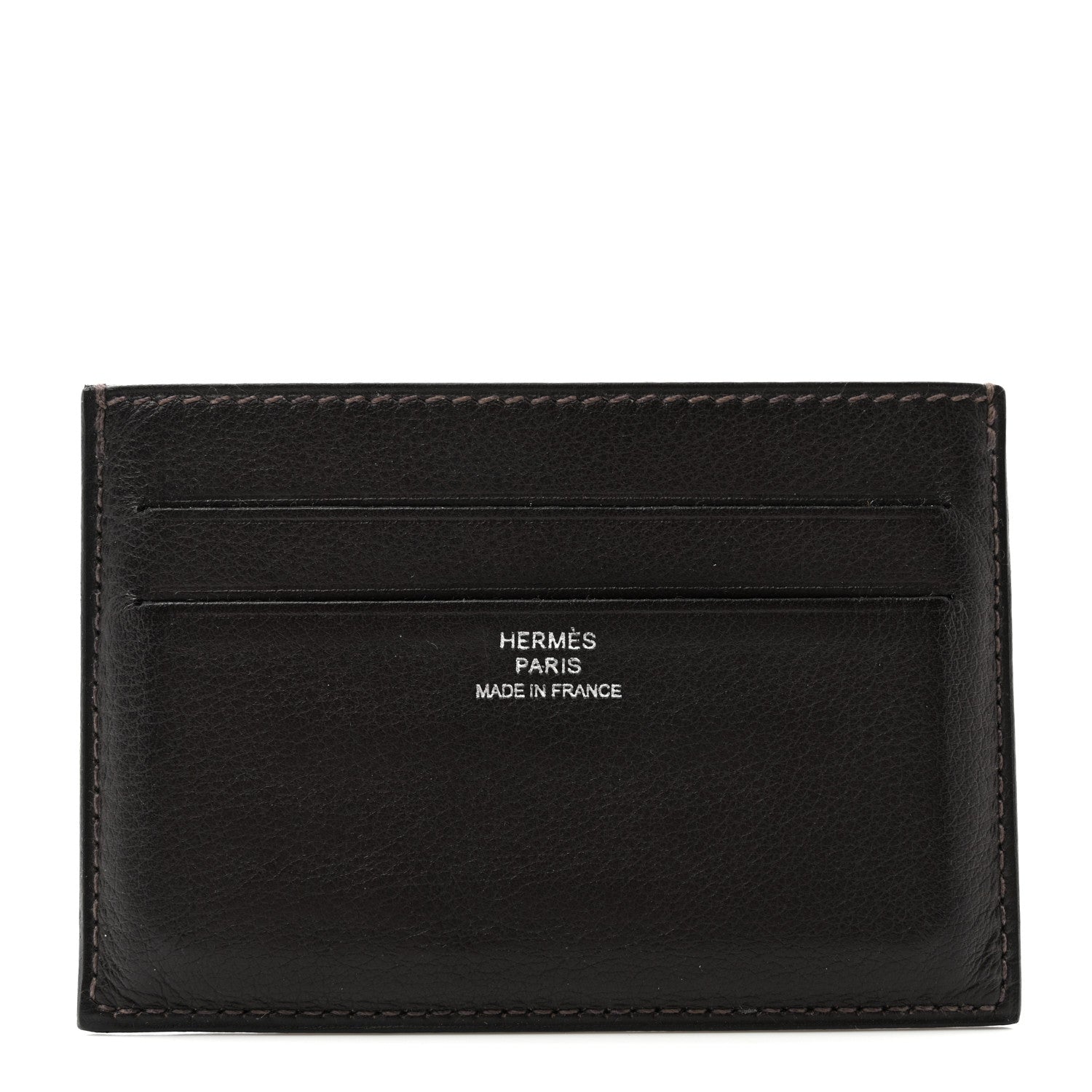 Hermes Swift Citizen Twill Card Case Chocolate 1 of 9