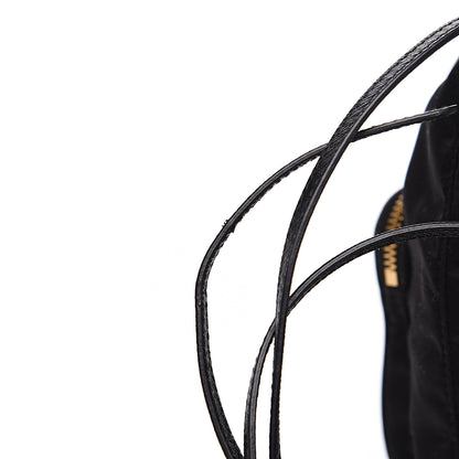 Prada Saffiano Tessuto Nylon Mini Bucket Crossbody Bag Black 9 of 9