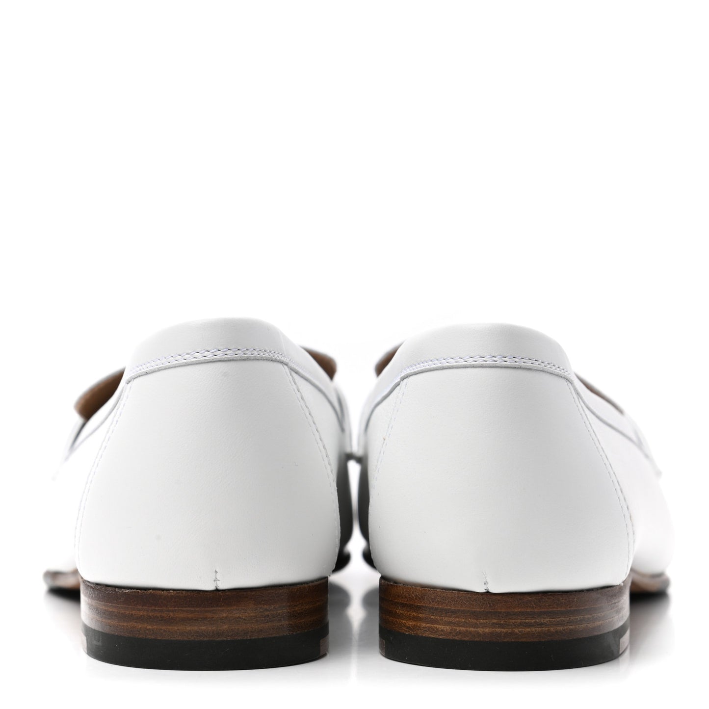 Calfskin Womens Paris Loafers 38 White