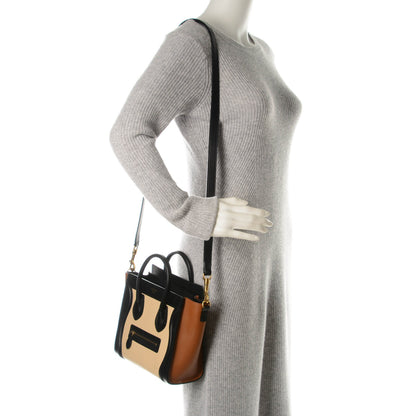 Celine Smooth Calfskin Nano Tri-Color Luggage Seashell 2 of 7
