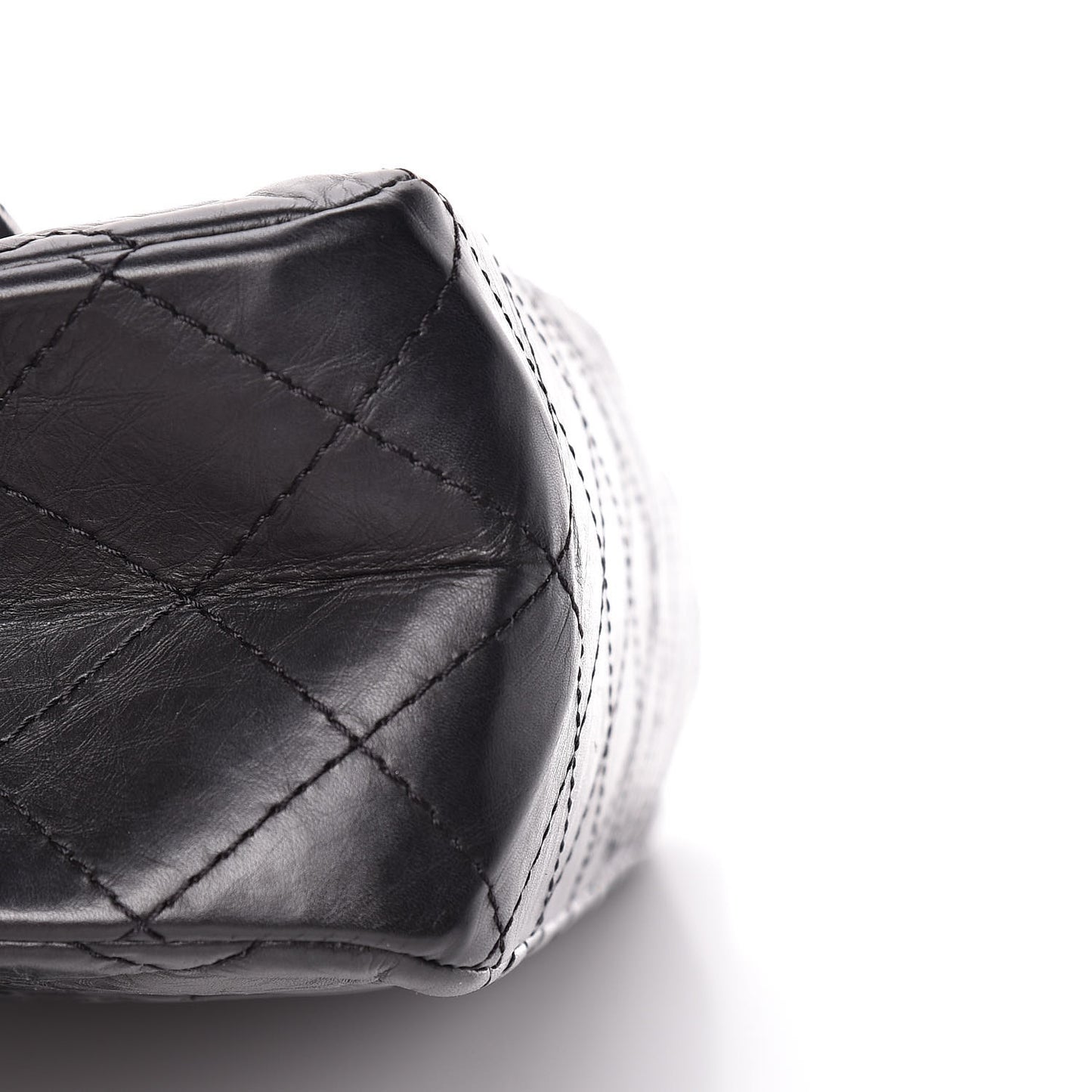Aged Calfskin Quilted 2.55 Reissue 227 Flap Black