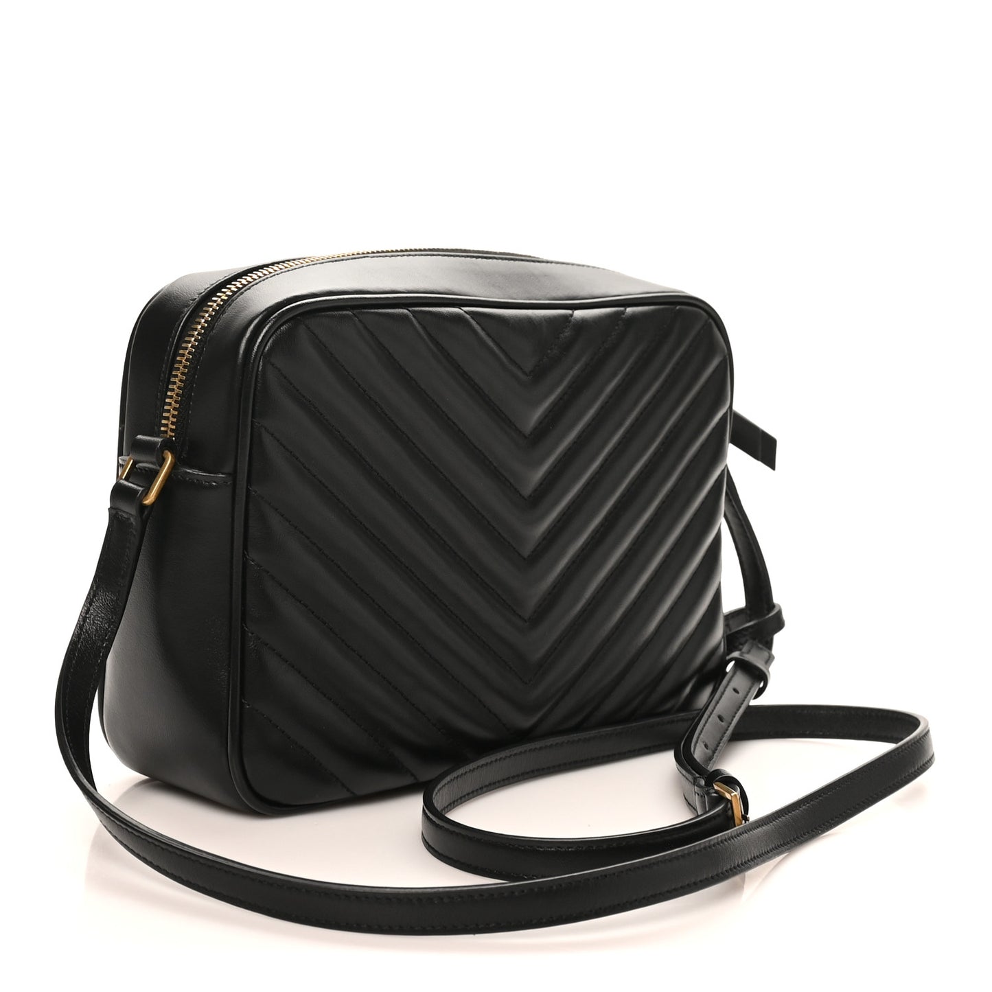 Calfskin Matelasse Monogram Lou Camera Bag Black