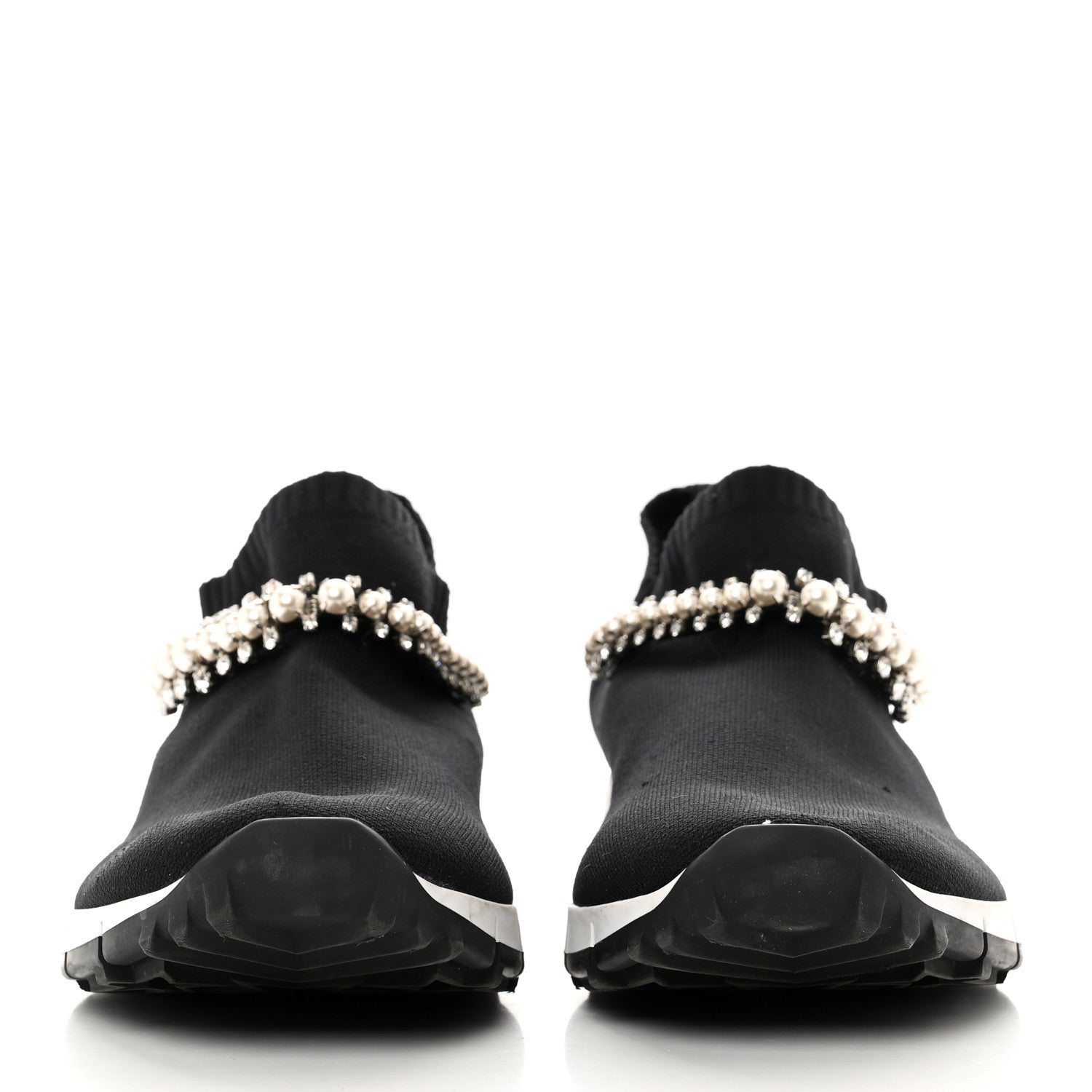 Jimmy Choo Knit Crystal Verona Sneaker 39.5 Black 2 of 9