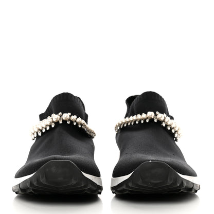 Jimmy Choo Knit Crystal Verona Sneaker 39.5 Black 2 of 9