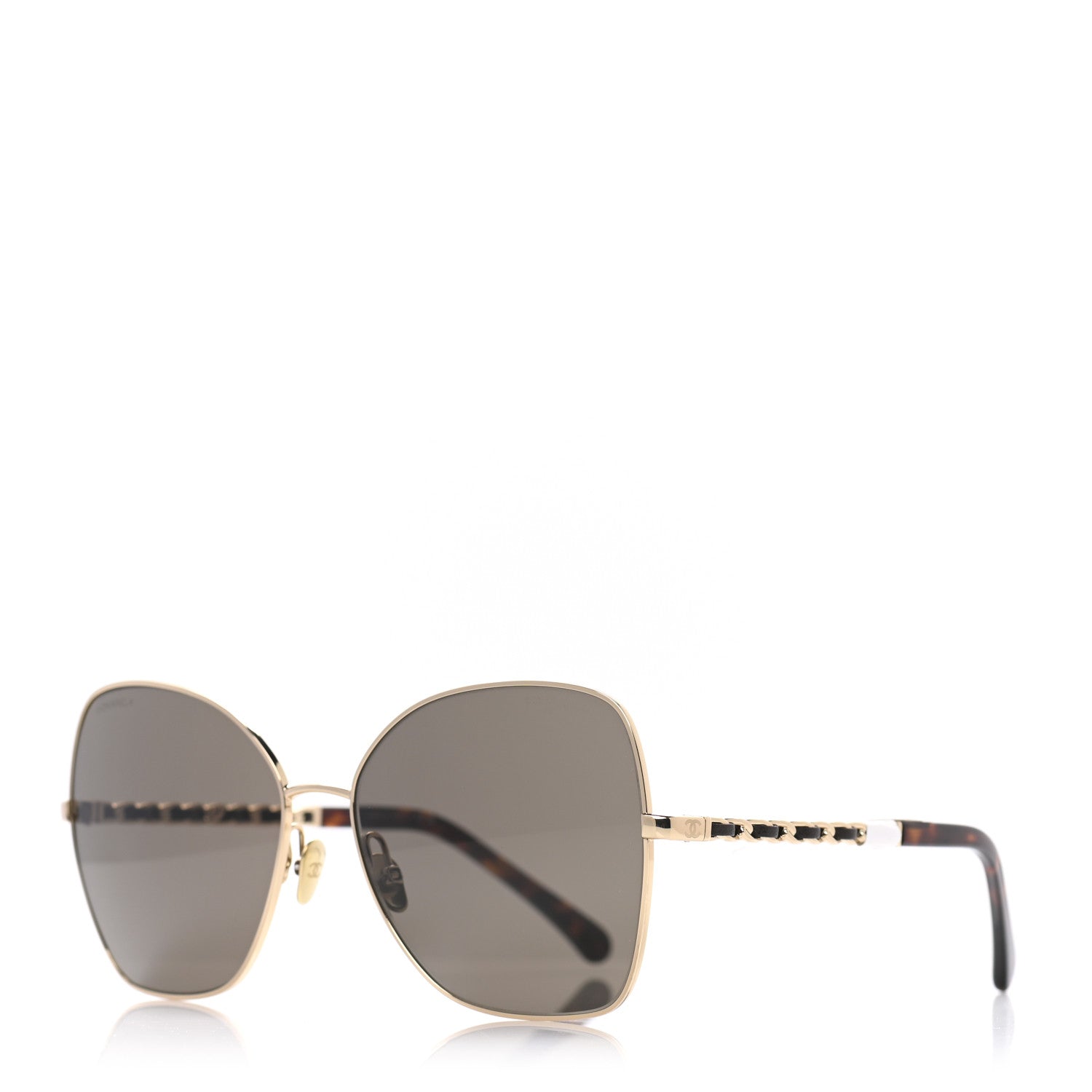 Chanel Metal Square Frame Chain Sunglasses 4274-Q Brown 2 of 8