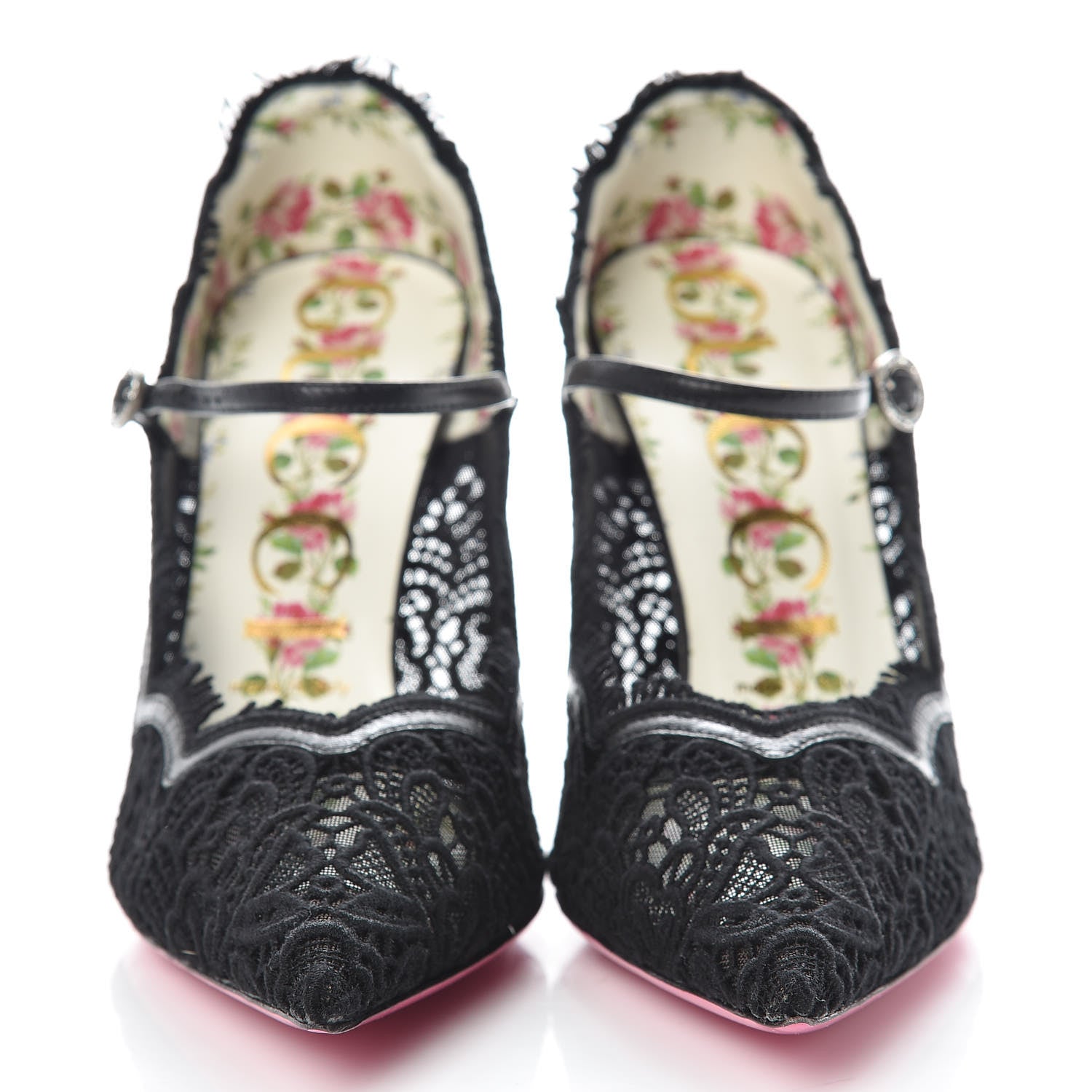 Gucci Lace Pizzo Venice Pumps 38.5 Black 2 of 8