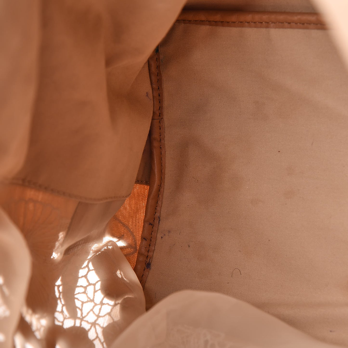 Vitello Canvas Lace Tote Beige