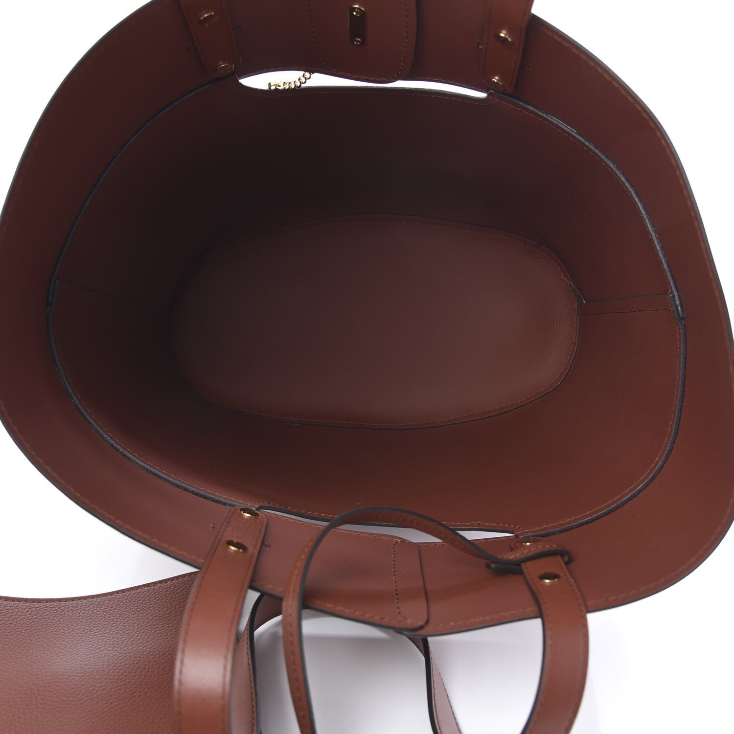 Chloe Smooth Grained Calfskin Medium Aby Tote Sepia Brown 6 of 10