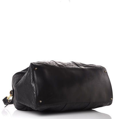 Chanel Calfskin Stitched Duffel Bag Black 4 of 12