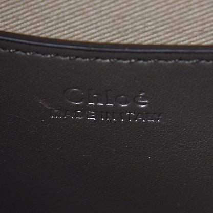 Chloe Calfskin Crocodile Embossed Small Tess Bag Profound Brown 6 of 7