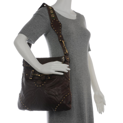 Gucci Leather Studded and Tooled Pelham Brown 2 of 7