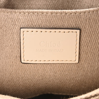 Chloe Cotton Calfskin Nano Woody Ribbon Tote With Strap White 6 of 10