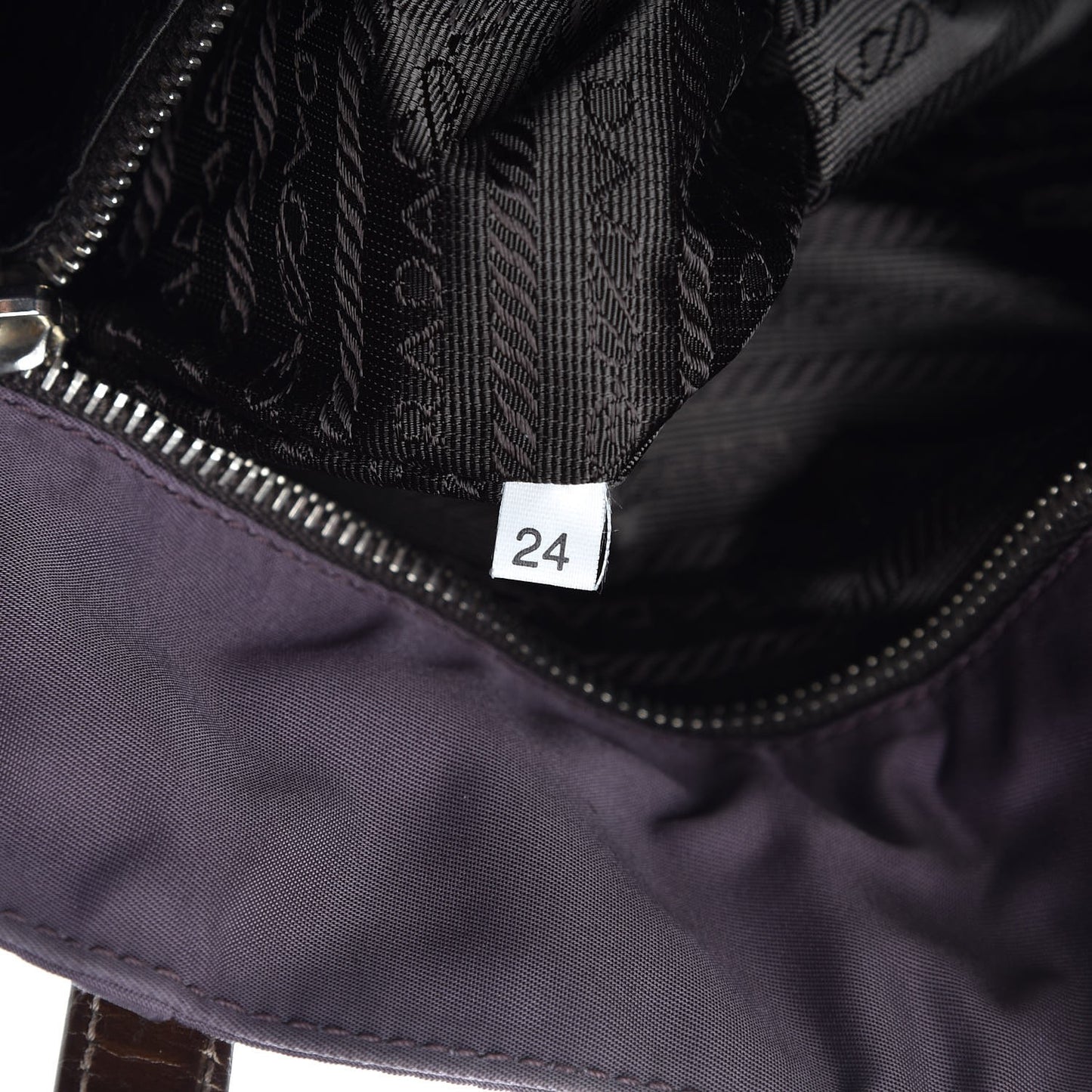 Tessuto Nylon Faux Croc Tote