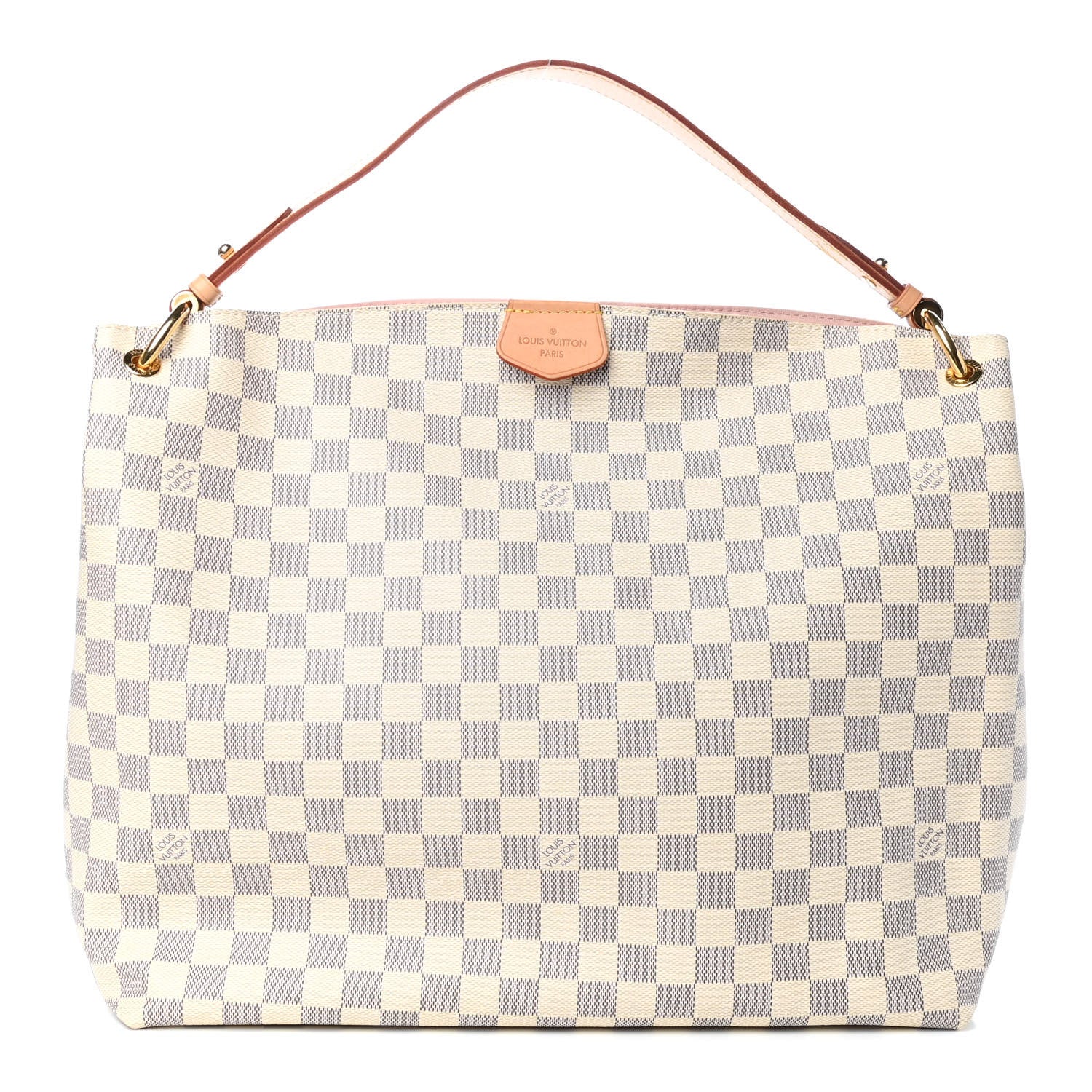 Louis Vuitton Damier Azur Graceful MM Rose Ballerine 1 of 12