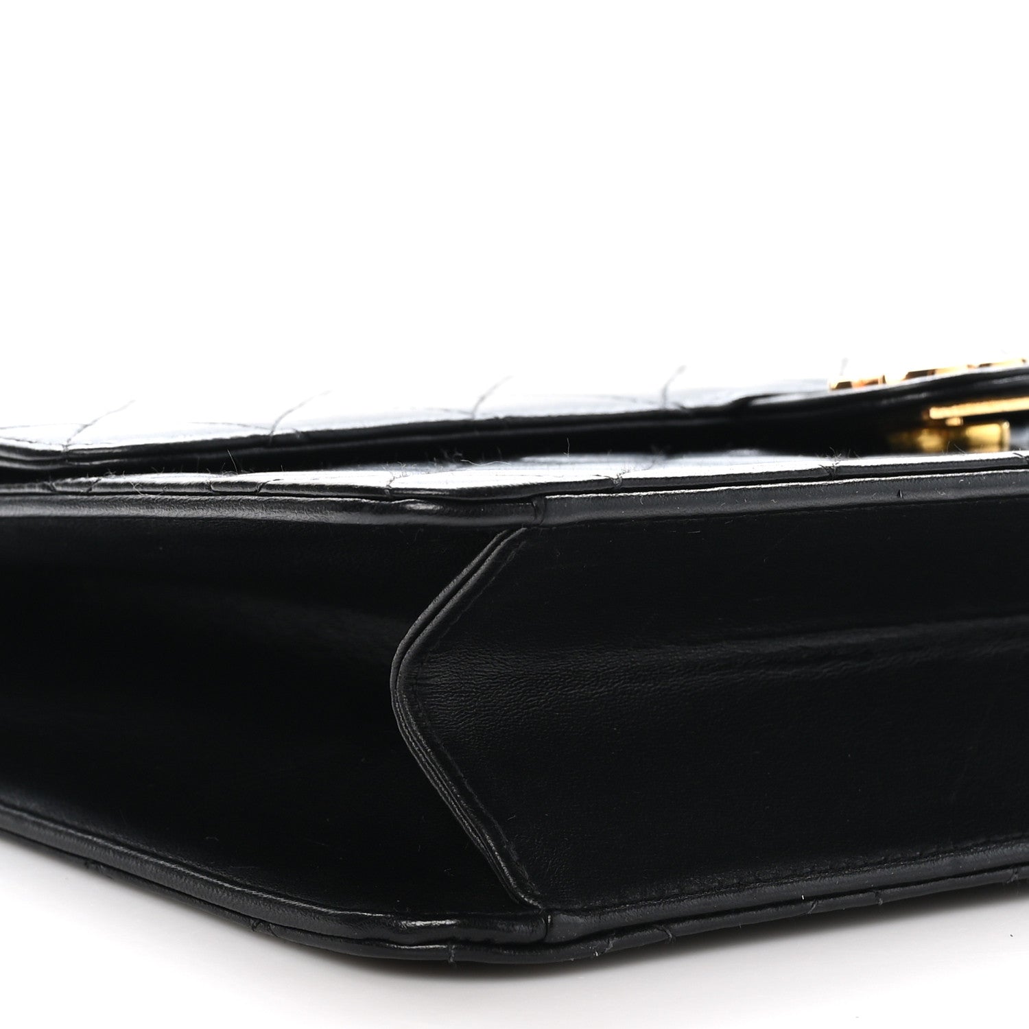 Chanel Lambskin Quilted Clutch With Chain Flap Black 9 of 10