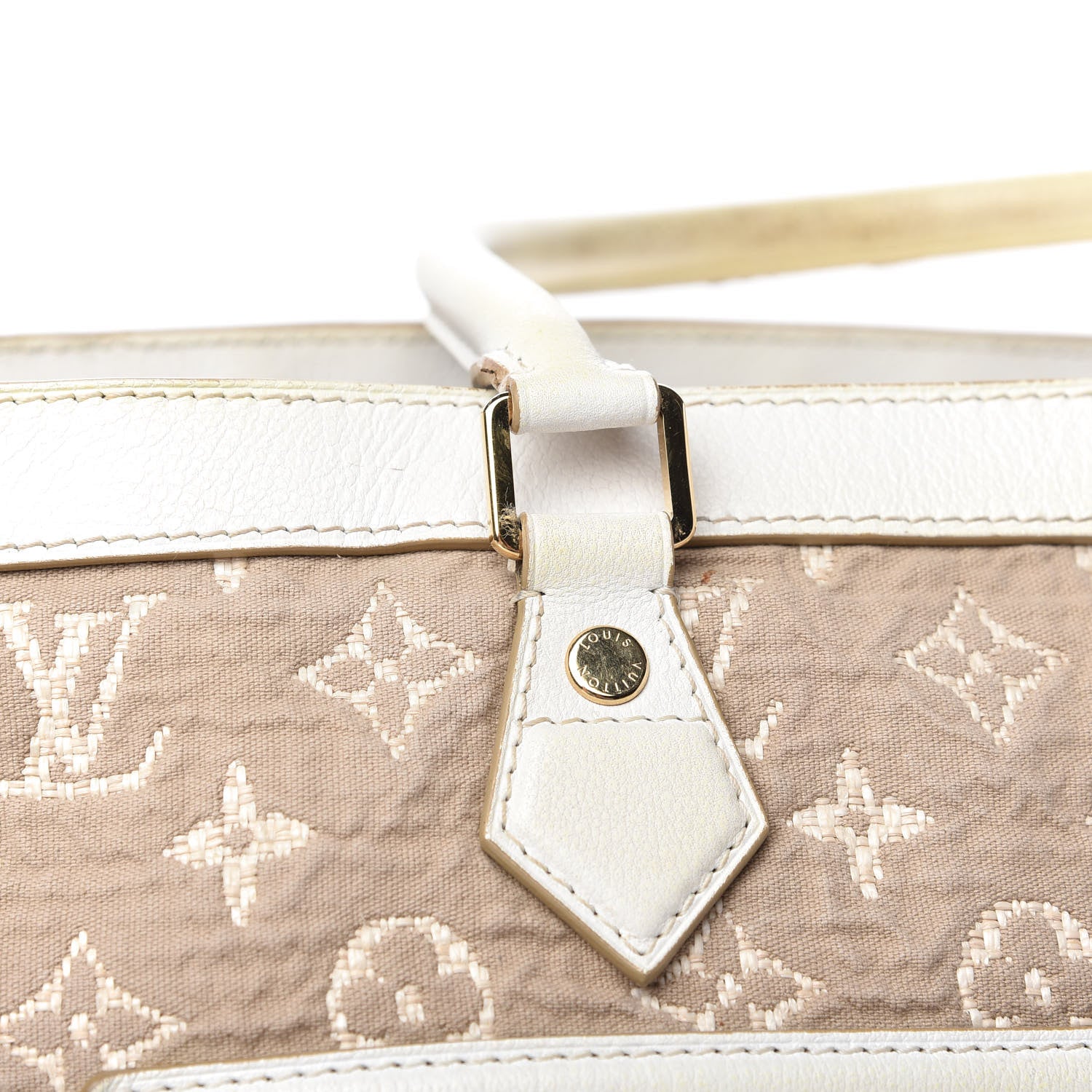 Louis Vuitton Monogram Sabbia Cabas GM White 12 of 14
