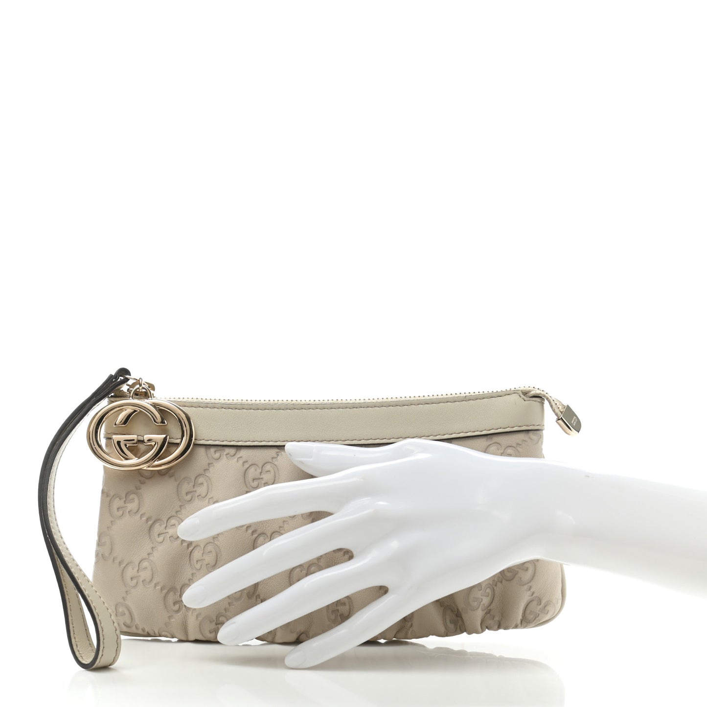 Guccissima New Britt Wristlet Off White