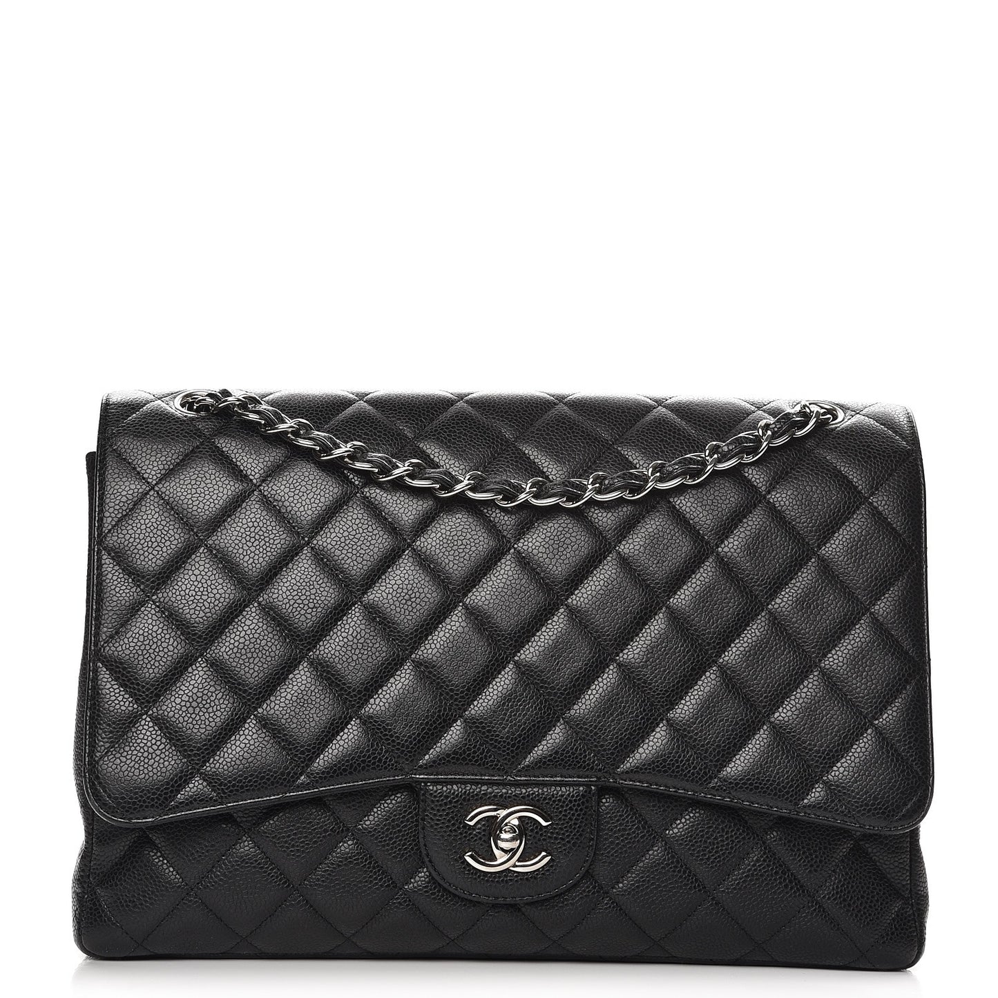 Caviar Quilted Maxi Single Flap Black