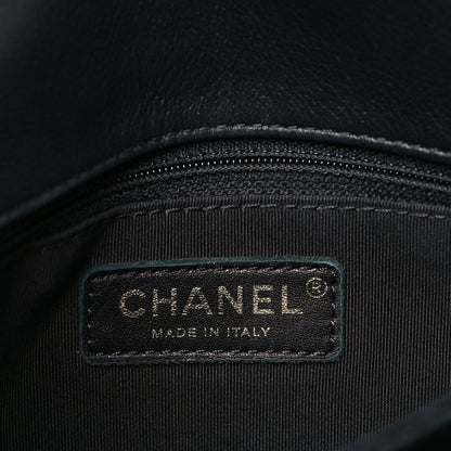 Chanel Grained Calfskin Chevron Stitched Small Chic Top Handle Flap Black 6 of 12