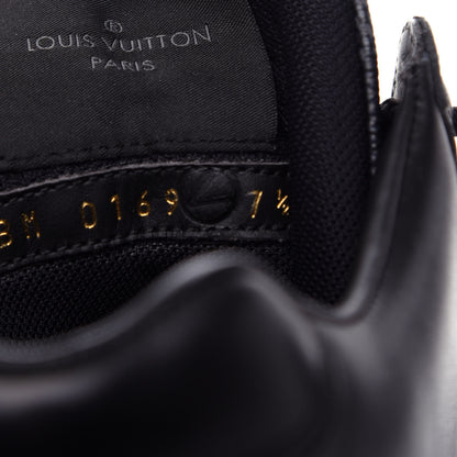 Louis Vuitton Calfskin Damier Graphite Oberkampf Ankle Boots 7.5 Black 9 of 10